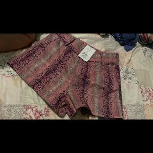 Snakeskin shorts. Before you brand- boutique. Never worn. Pink.